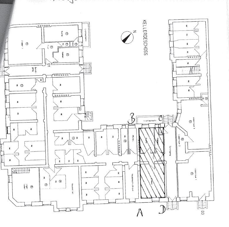 Grundriss; ABCD und 03